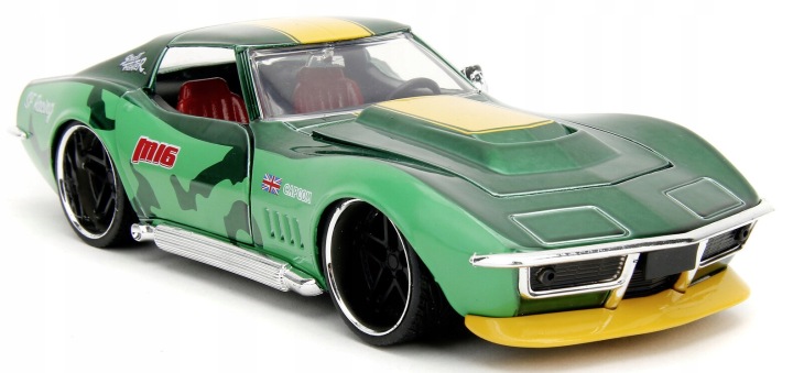 Автомобіль JADA TOYS Street Fighter 1969 Chevrolet Corvette ZL1 + фігурка — фото 4