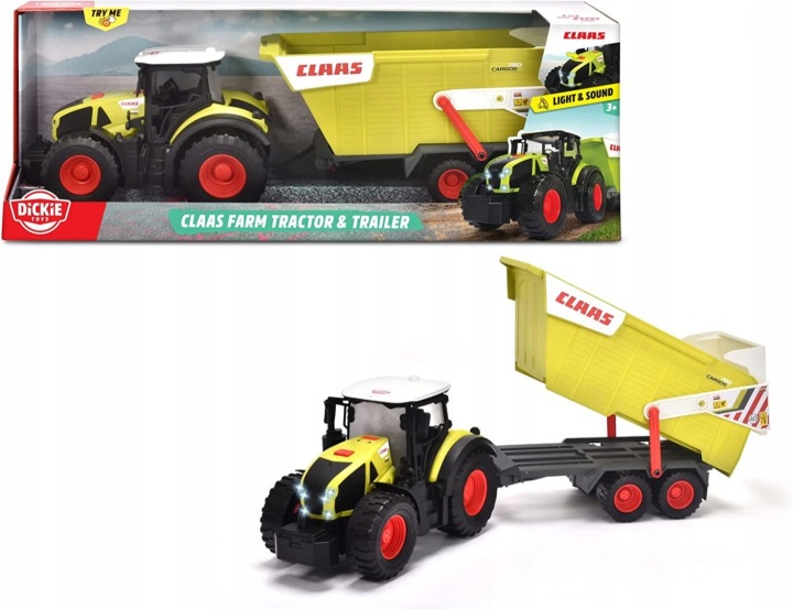 DICKIE TOYS великий трактор CLAAS трактор з причепом інтерактивний 64 см — фото 5