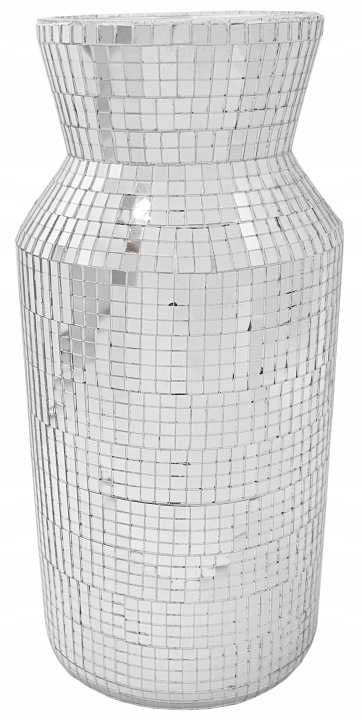 Zrcadlová Váza Obal Flakon YTH014 26 cm Stříbrná