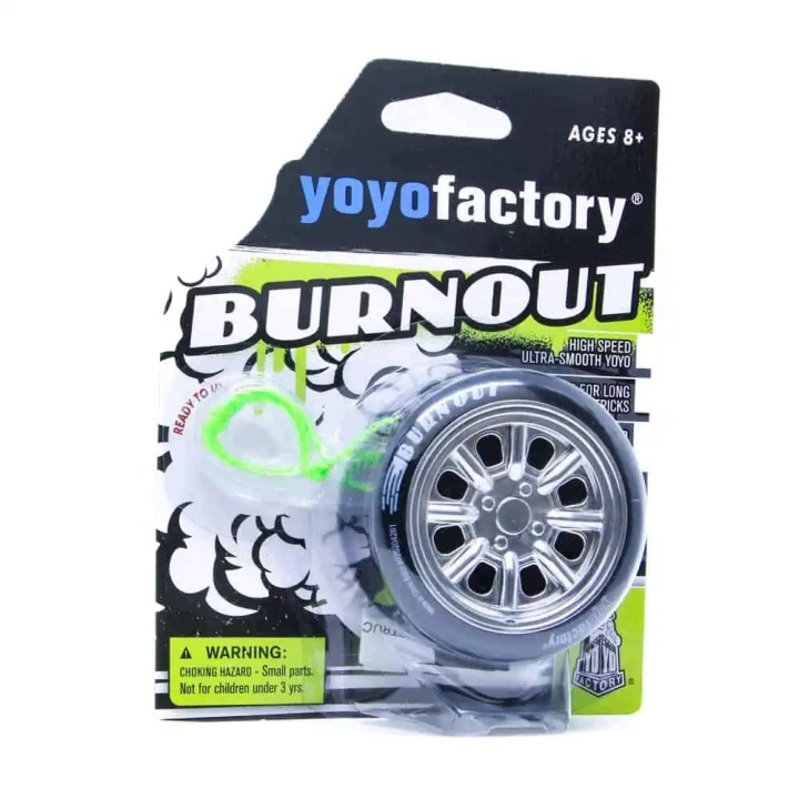 YoyoFactory Burnout Yoyo - для початківців йо-йо для фокусів, мотузка, чорний — фото 2