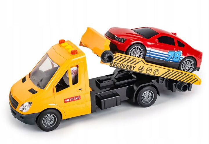 CAR WITH DRIVE ROADSIDE ASSISTANCE TOW TRUCK FOR CHILDREN TUG LIGHT SOUND Effects sound LED illumination movement light
