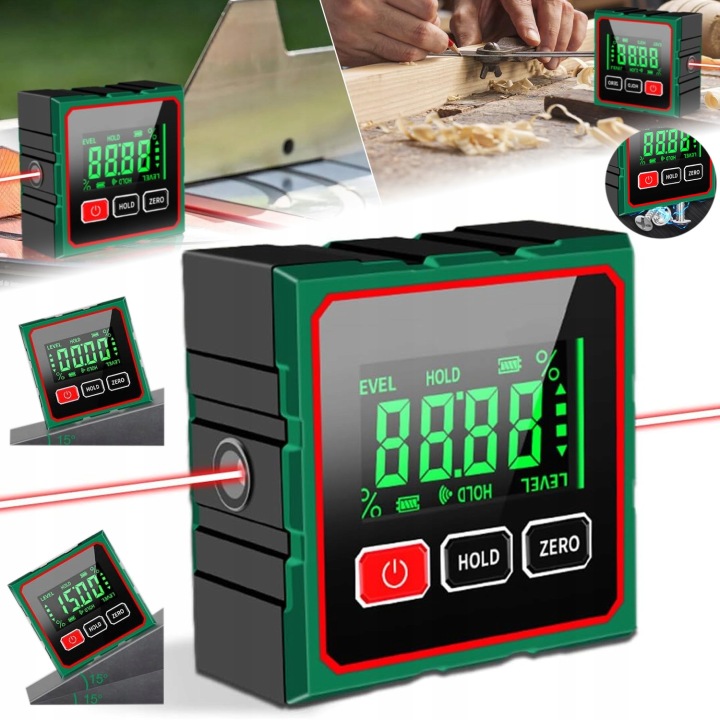 Digitální Úhloměr VODováHA S Magnetickou Základnou A LCD
