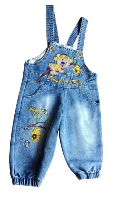 Komplet Chłopięcy el. Ogrodniczki Jeans Bluzka z Długim Rękawem — zdjęcie 2