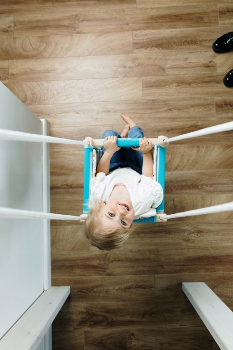 Гойдалка для немовляти Junior Бохо - синій — фото 10