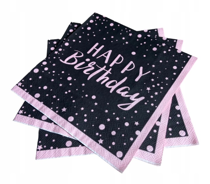 Серветки на день народження 33x33 см 16 шт. 2 візерунки на вибір happy birthday повітряні кульки — фото 2