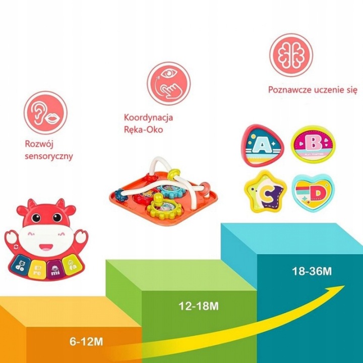 Сортер головоломка кубик сенсорний конструктор розвивальна монтессорі 6 в 1 WOOPIE — фото 5