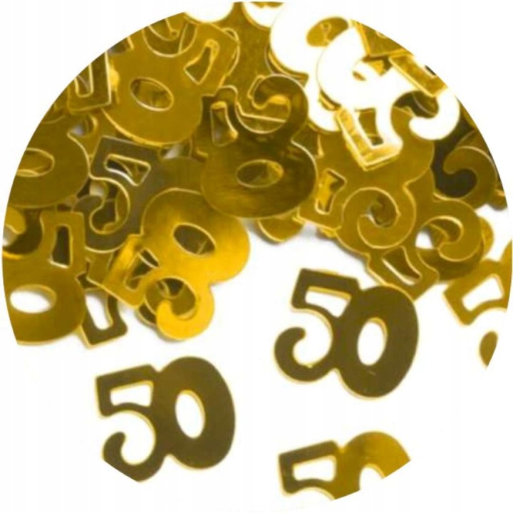 Фольговані Конфеті золоті HAPPY BIRTHDAY день народження 50