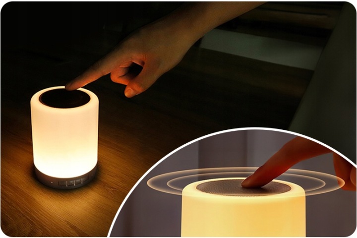 Кольорова лампа настільна LED RGB з динаміком BLUETOOTH для дитини подарунок — фото 5