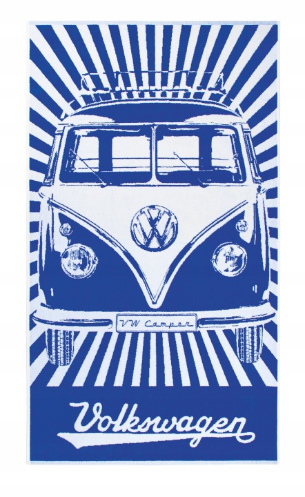Brisa Ručník na pláž Vw T1 Bus Modrý/Pruhy