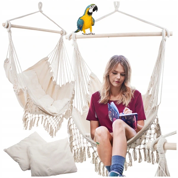 Brazilské houpací křeslo visí houpačka houpací křeslo polštáře boho