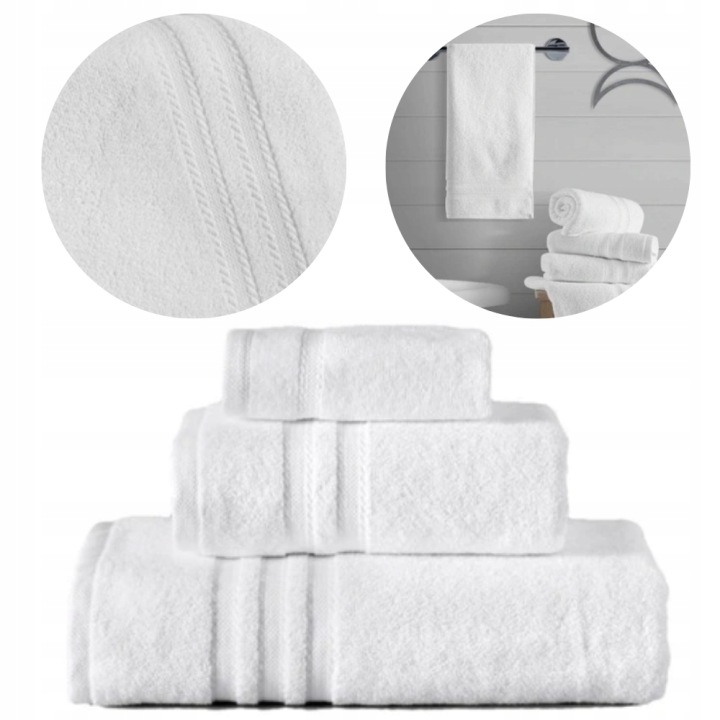 Set 20 Ks Hotelový Koupelový Ručník Bílý 30x30 550g/m2 Prestige