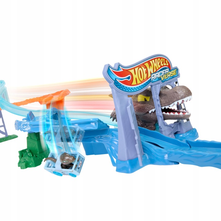 HOT WHEELS RACER VERSE JURASSIC WORLD Морський dinochaser, Трек гоночний — фото 6