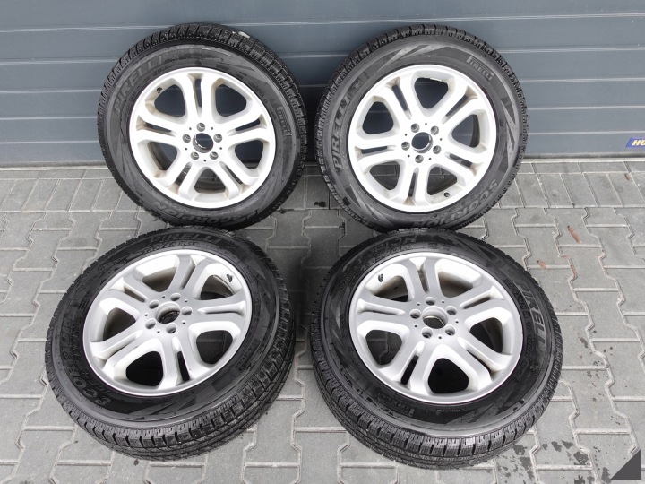 MERCEDES ML W164 GL 8JX18 ET60 PIRELLI 255/55 KOMPLET CERCHI+PNEUMATICI, GOMME 6MM ZIMA