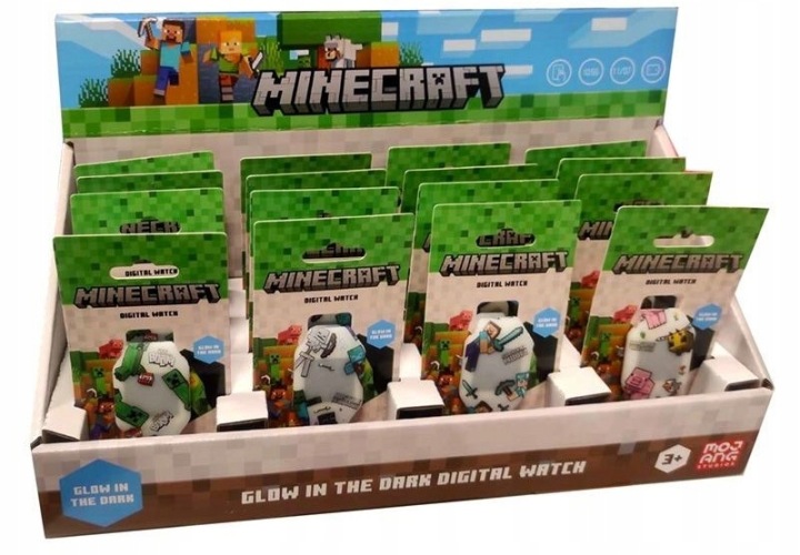MINECRAFT що світиться в темряві WATC24 Силіконовий годинник цифровий — фото 6