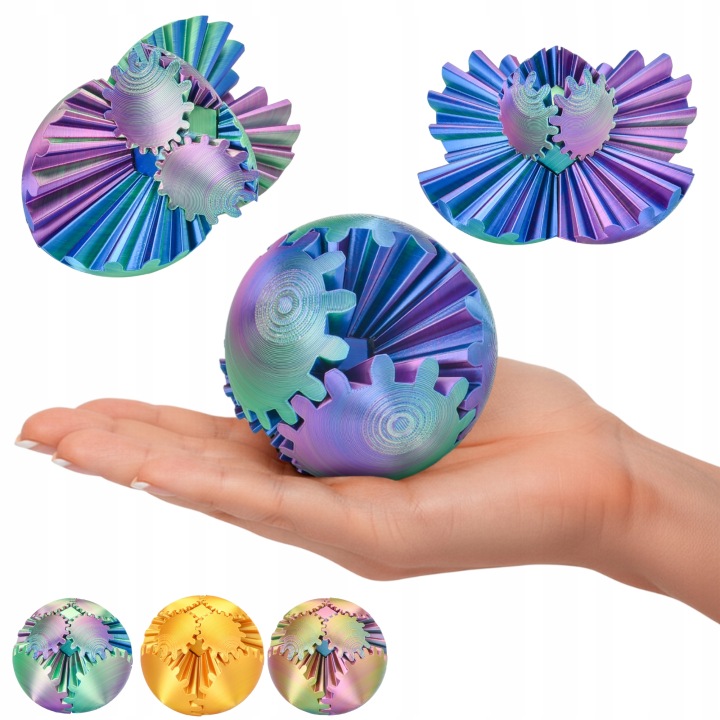 Gear Ball 3D Куля Антистрес Логічна Фіджет-іграшка 8 см Поворотний М'яч