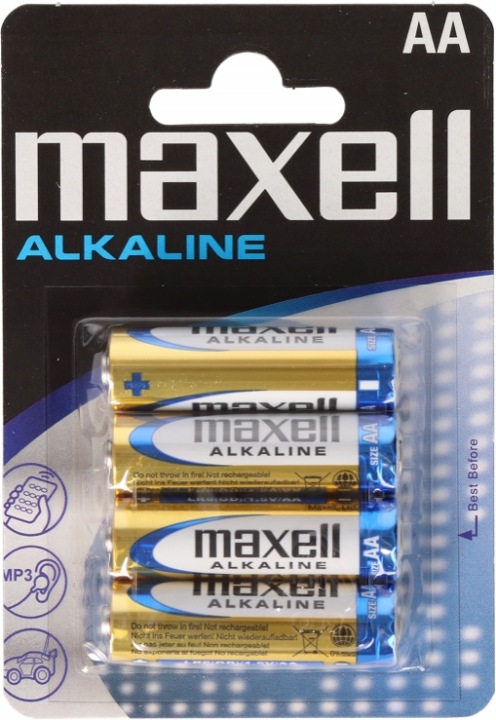 4 шт. Maxell AA LR6 - акумулятор лужний 1.5 В для пульта і радіо — фото 10