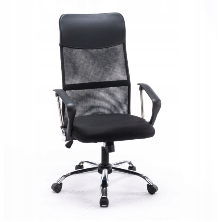 Kancelářské otočné ergonomické křeslo, černé, pohodlné, pro kancelář, Sławek