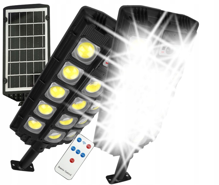 Výkonná Solární Lampa Pouliční Lampa Senzor Pohybu Soumraku Ovladač 1500 W