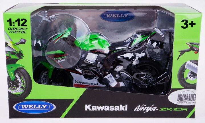 Kawasaki Ніндзя ZX-10R модель в масштабі 1:12 WELLY мотоцикл — фото 11