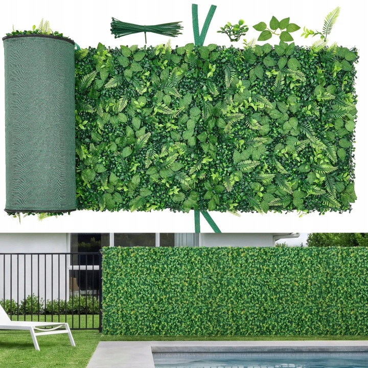 Zelená stěna umělý živý plot panel prémiová sada 61 cm 244 cm 4 ks Uv