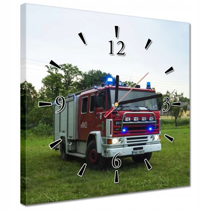 Hodiny 30x30 Hasičský vůz