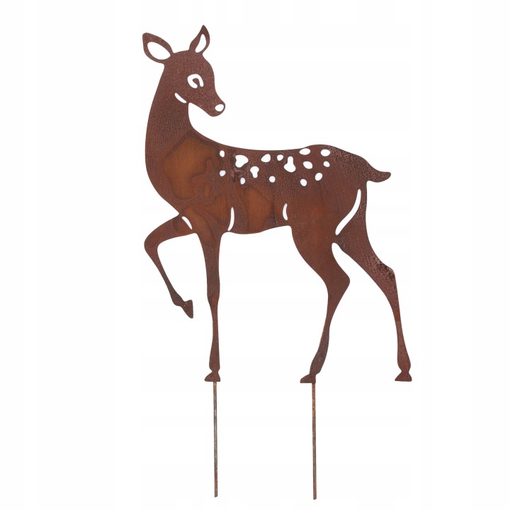Zahradní Dekorace Bambi Srnec Kovový Rustikální Strach Pro Divoké Ptáky