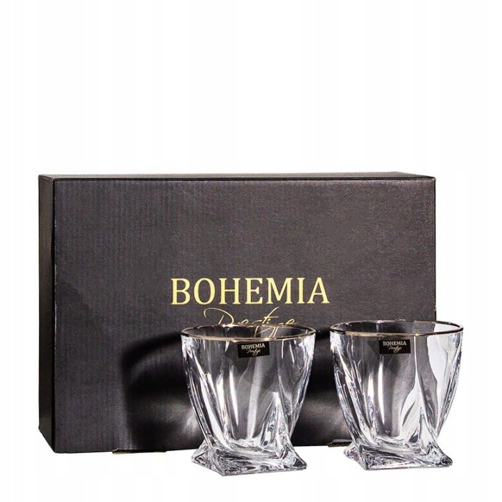Sada 6 sklenic Quadro Platin Bohemia Prestige