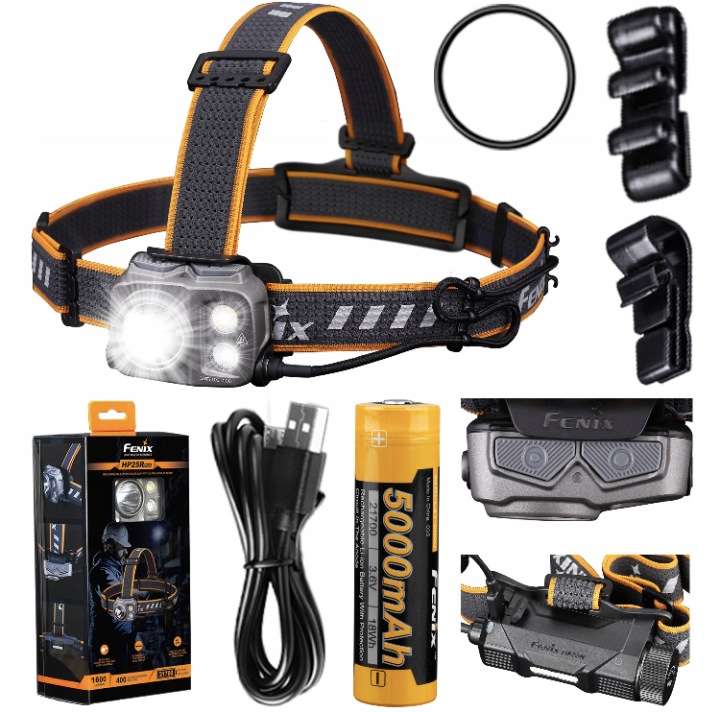 Čelovka Fenix HP25R V2.0 1600 lumenů 290 metrů Usb-c Sada