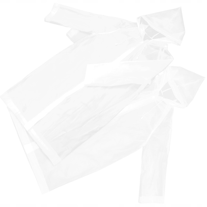 2 шт. білий водонепроникний плащ від дощу PEVA унісекс — фото 5