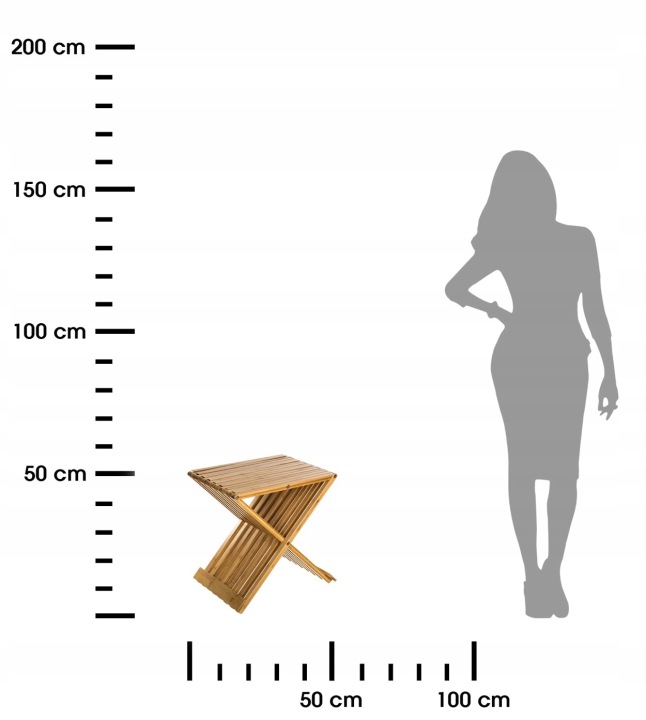 STOŁEK BAMBUSOWY TABORET SKŁADANY NOWOCZESNY Marka 5five Simply Smart