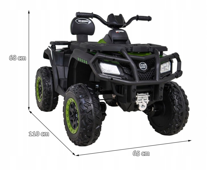 Quad XT-Speed для дітей Зелений + Привід 4x4 + EVA + Вільний Start + Радіо MP — фото 13