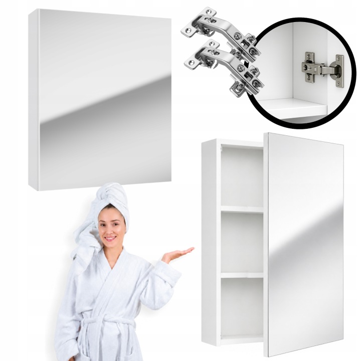 Deftrans zrcadlová skříňka Univerzální Reflexo 50x60x15 bílá dvě police