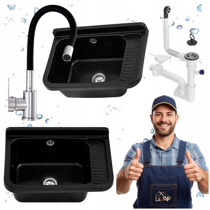 Technická Komora Pro Dřez, Flexibilní Baterie, Černá Chrom