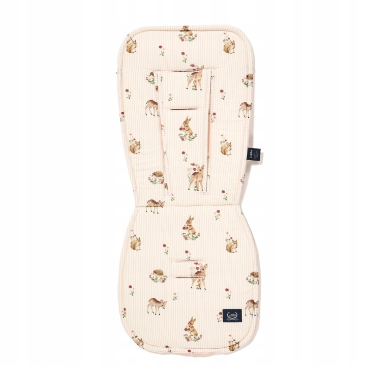Вкладиш для візка двостороння MULTI La Millou Бавовна Оксамит рожева оленятка
