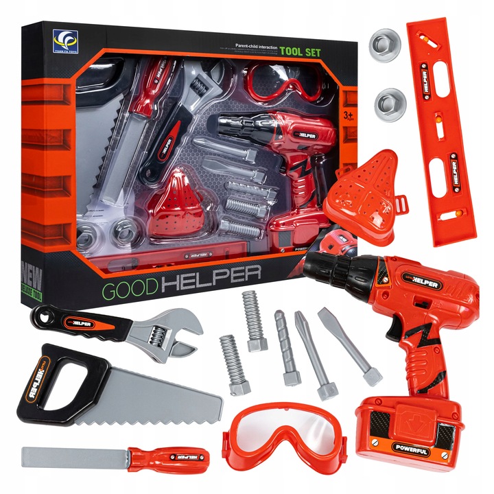 LARGE SET OF TOOLS WORKSHOP FOR CHILDREN DIY SUITCASE SCREWDRIVER