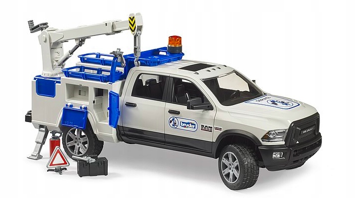 Bruder 2509 Автомобіль всюдихідний RAM з поворотним мигалкою і краном гідравлічним — фото 2