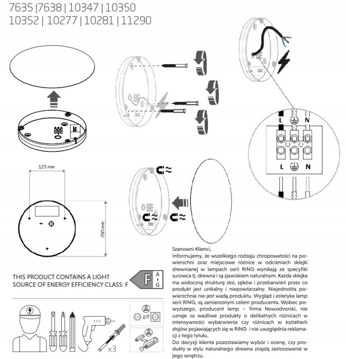 Kinkiet RING MIRROR Czarny 10W LED 3000K IP20 29cm lampa ścienna dekoracja Marka Nowodvorski