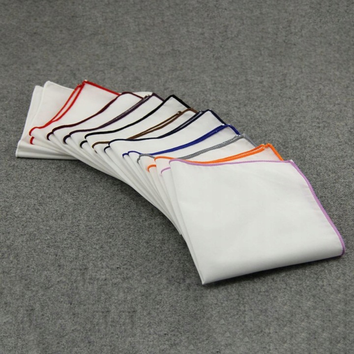Pocket Square Для чоловіків Бавовна Wedding Pocket Рушник Хустинка Adult Червоний — фото 3