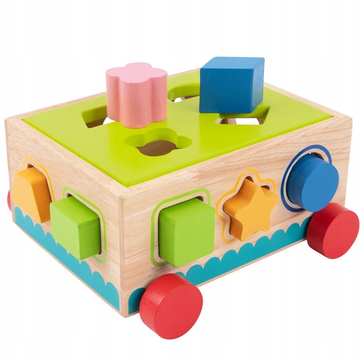 KLOCKI DREWNIANE WÓZEK SORTER MONTESSORI UKŁADANKA TOOKY TOY Kod producenta TH580