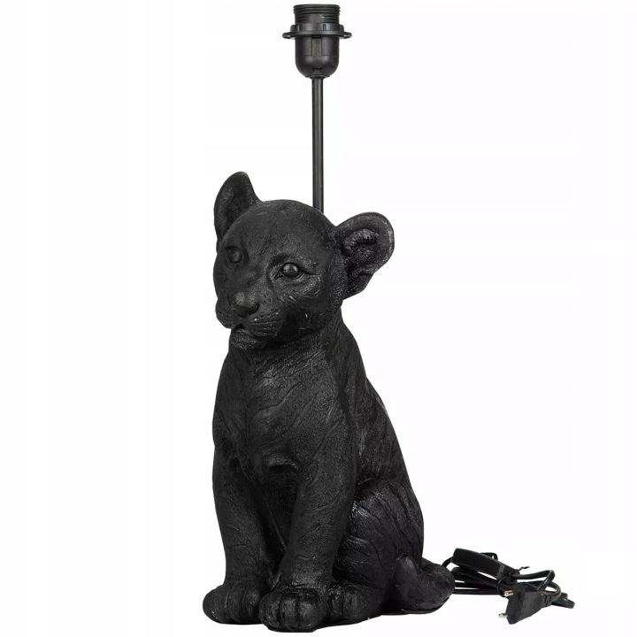 Stojací Stolní Lampa Lev Lvíček 50 cm černá dekorace ozdoba do obývacího pokoje