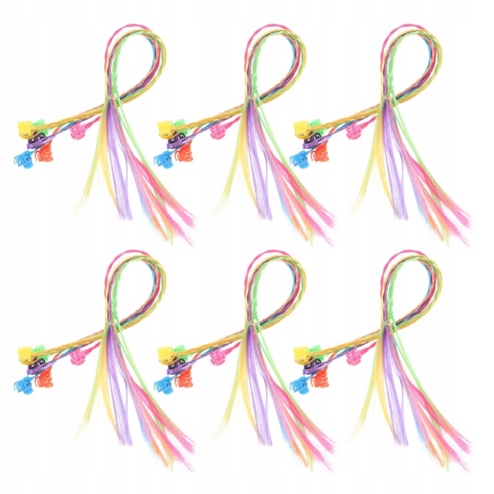36 шт. Rainbow Braided Hair Extensions для дітей Вечірка and Переодягання — фото 3