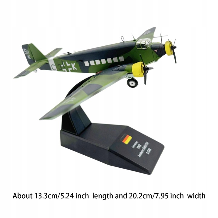 Сплав 1/144 JU52 Літак Diecast Колекція моделей Подарунок Прикраса Сплав — фото 8