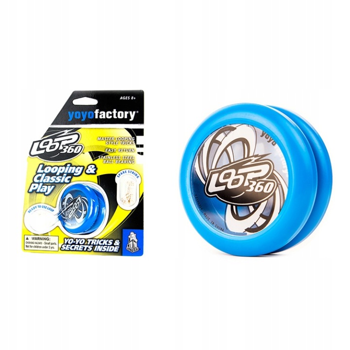 YoyoFactory Loop 360 Yoyo - йо-йо для лупінгу на трюках 2A, мотузка, синій — фото 3