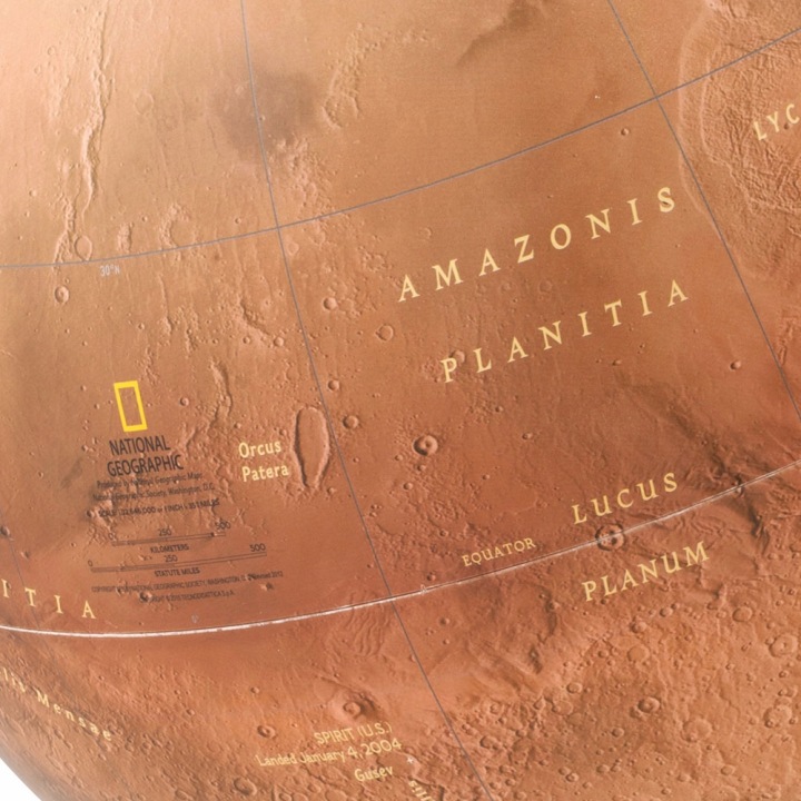 Глобус Марса MARS від National Geographic з підсвічуванням куля 30 см — фото 2