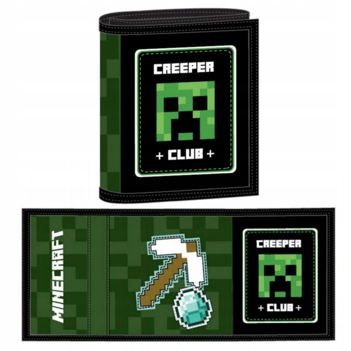 Гаманець MINECRAFT CREEPER CLUB складаний гаманчик для дітей ASTRA ліцензія — фото 3
