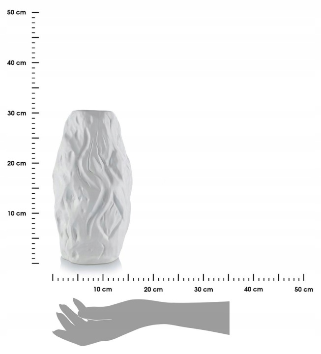 Loftowy wazon BIAŁY duży elegancki 29 cm na prezent Marka HowHomely