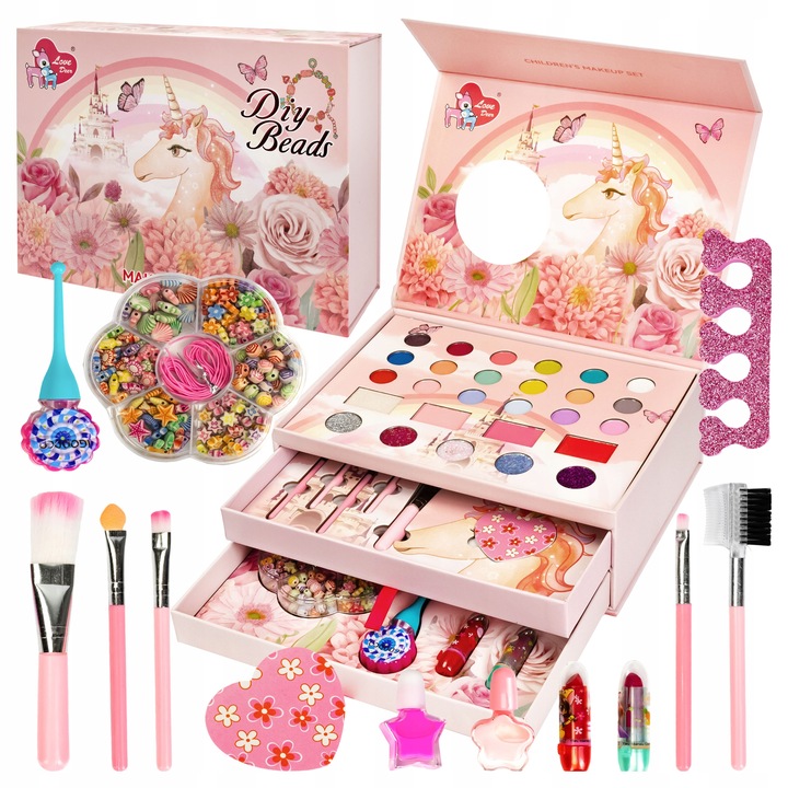 CASE CASKET COSMETICS FOR GIRLS UNICORN MIRROR SHADOWS