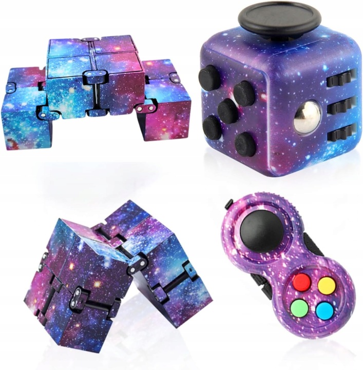 3 шт. іграшка Фіджет на пальці з кубиком, Infinity Cube Toy, контролер Фіджет