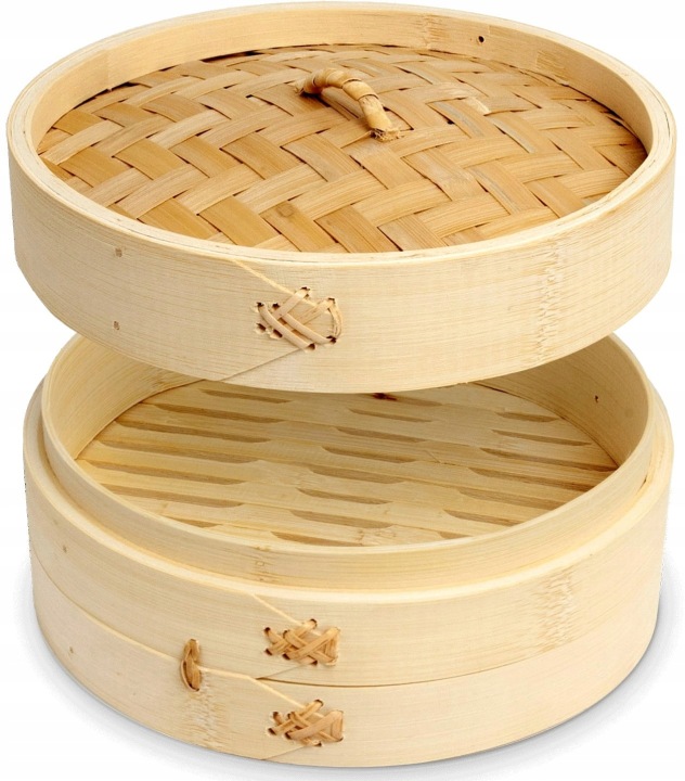Čínský parník Bambusový parní hrnec Kulatý košík Průměr 30cm Proorient