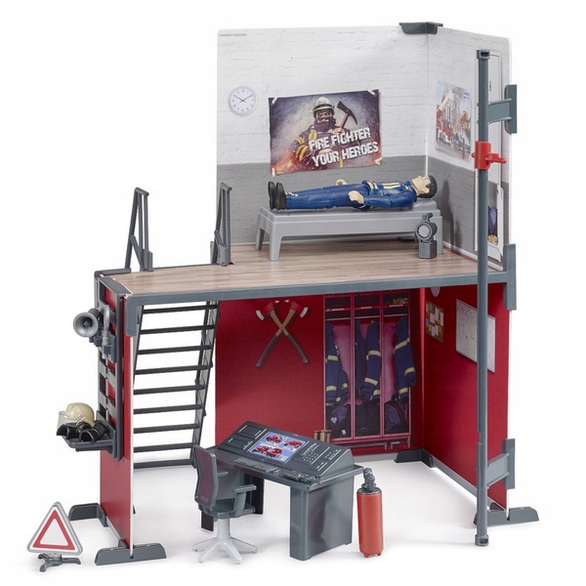 Bruder 62702 Депо пожежна bWorld з фігуркою пожежника 1:16